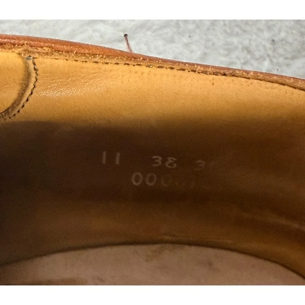 Allen Edmonds Brown Cap Toe Derby Blucher Dress Shoes Men's 11 EEE Leather USA